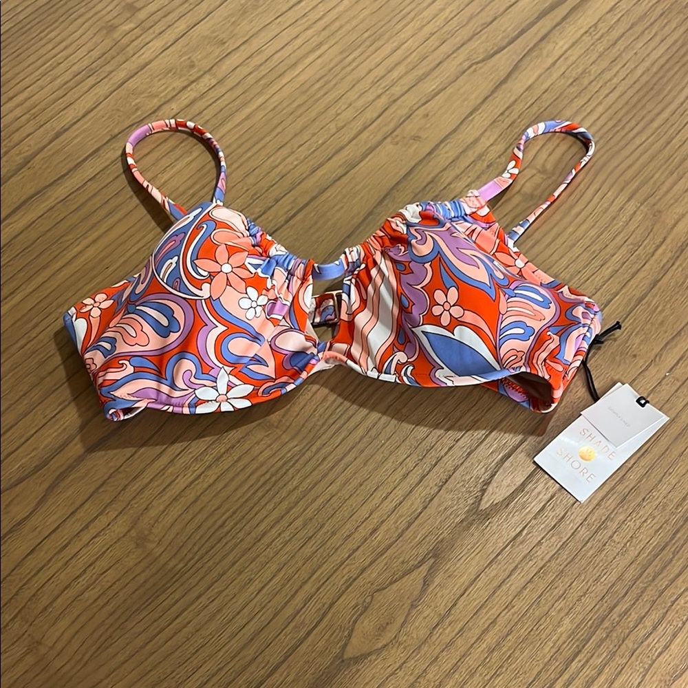 Shade & Shore Red and Pink Bikini Swimwear